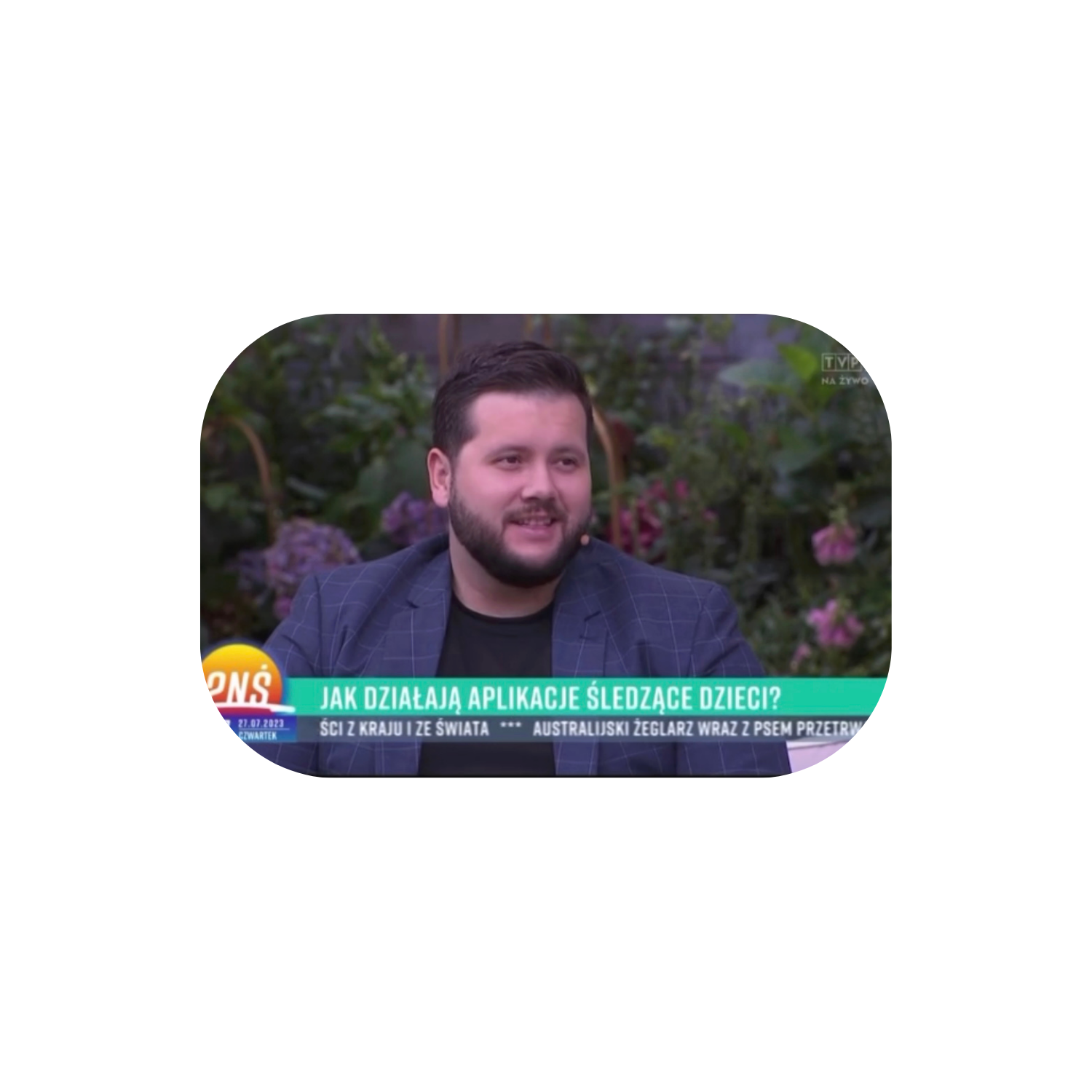 Live on a morning show — discussion about tracking applications