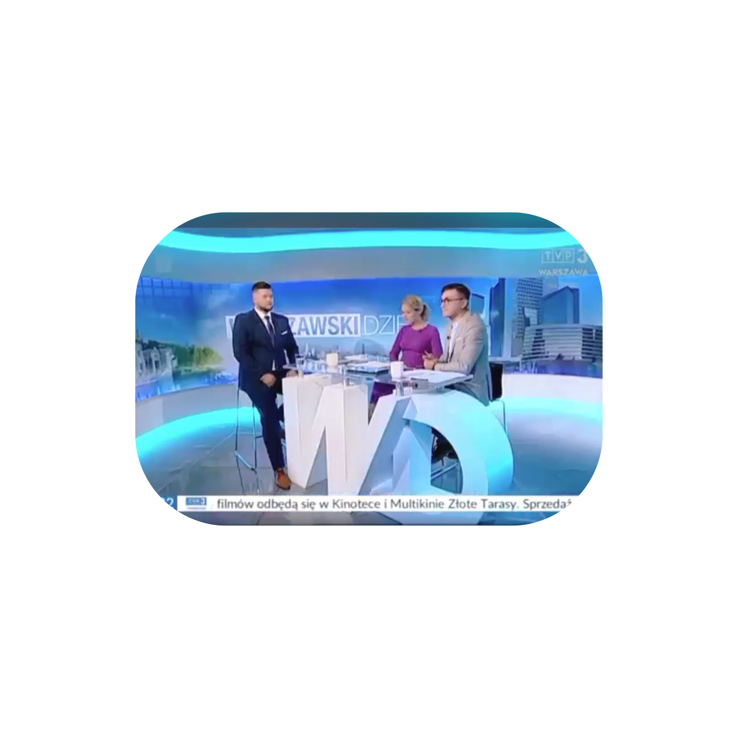 Interview in a TV studio