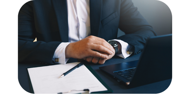 Businessman przy biurku