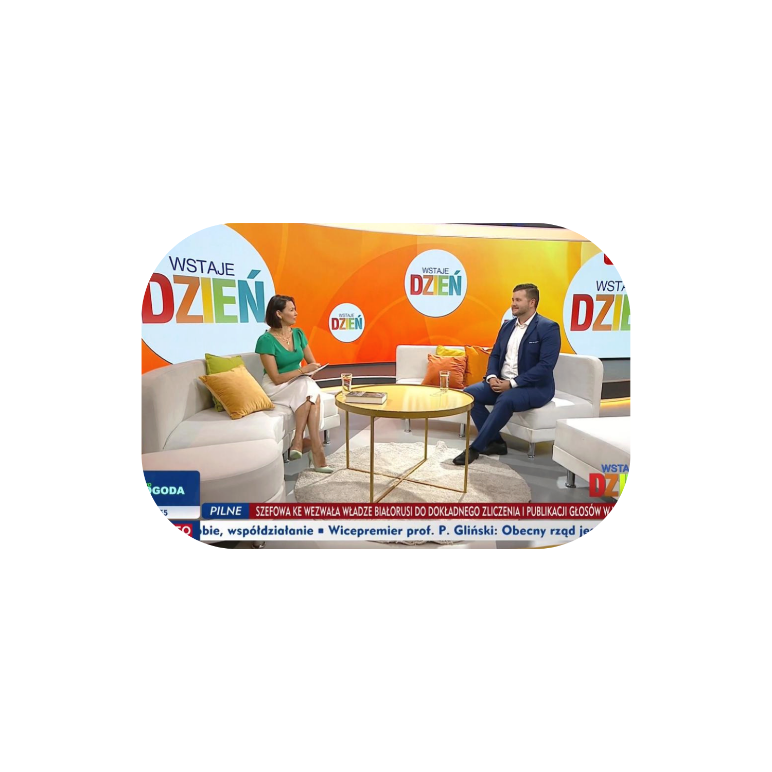 Discussion about tracking apps in the morning show Wstaję Dzień