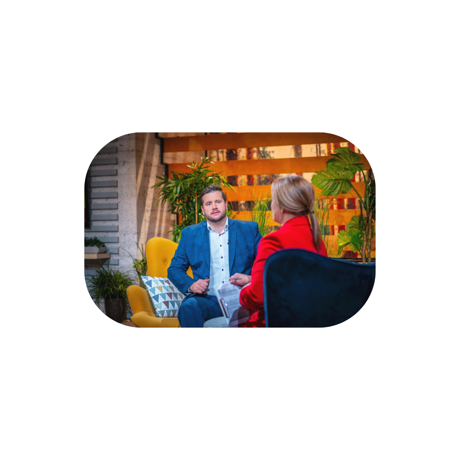 TV discussion about cybersecurity